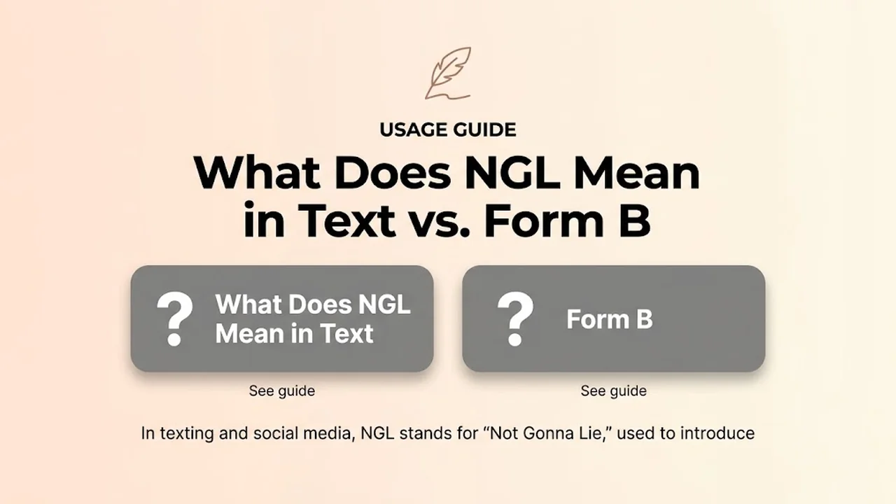 What Does NGL Mean in Text