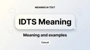 IDTS Meaning