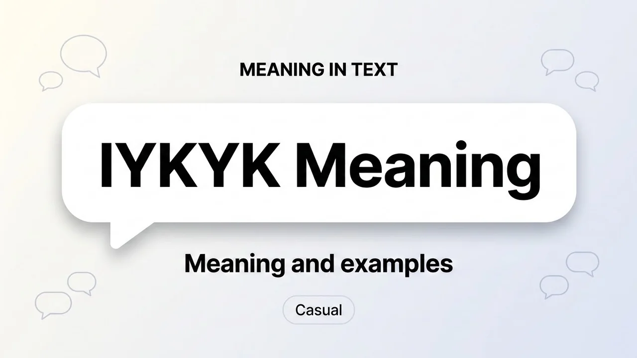 IYKYK Meaning