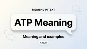 ATP Meaning