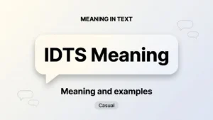 IDTS Meaning