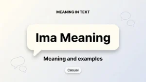Ima Meaning