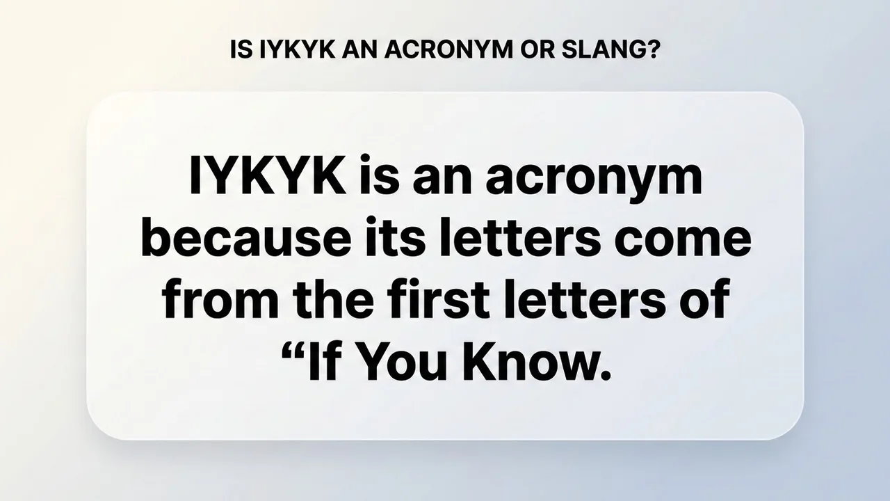 Is IYKYK an Acronym or Slang? - IYKYK Meaning meaning
