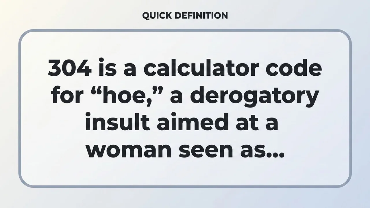Quick Definition - 304 Meaning meaning