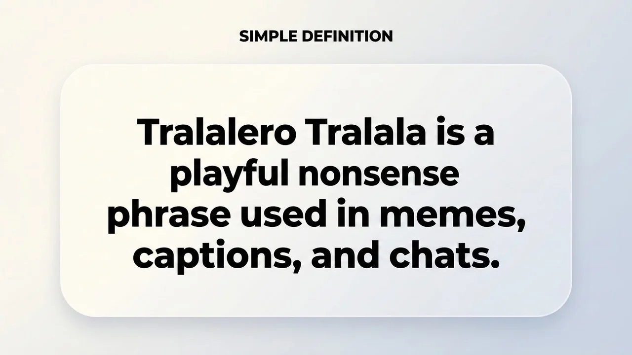 Simple Definition - Tralalero Tralala Meaning meaning