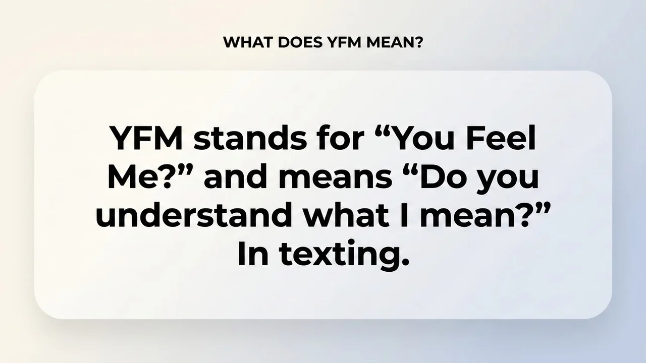 What Does YFM Mean? - YFM Meaning meaning